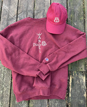 Load image into Gallery viewer, Angel Dog Crewneck Sweatshirt - Maroon