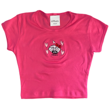 Hello Waltuh Baby Tee - Hot Pink