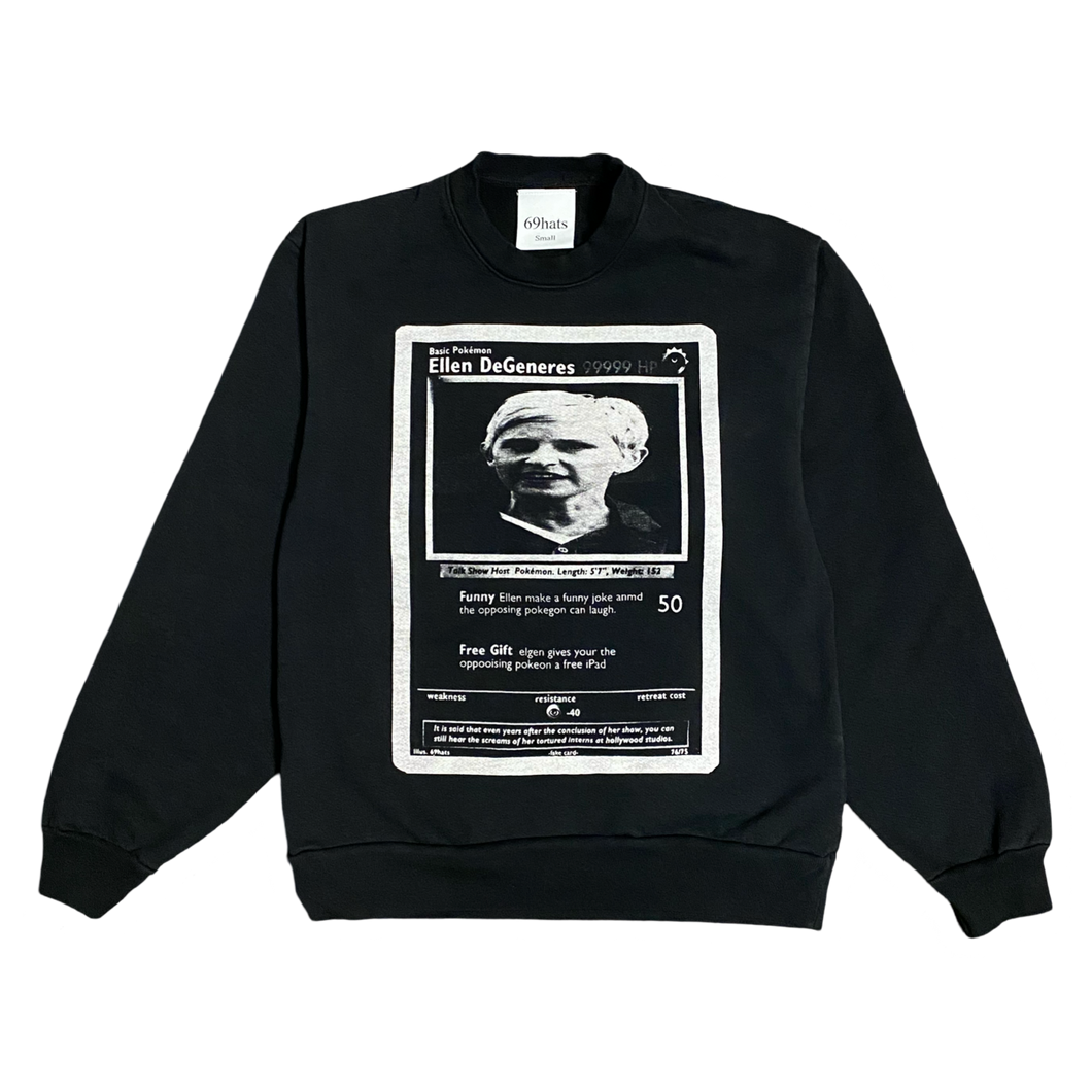 Ellen Trading Card Sweatshirt - Black