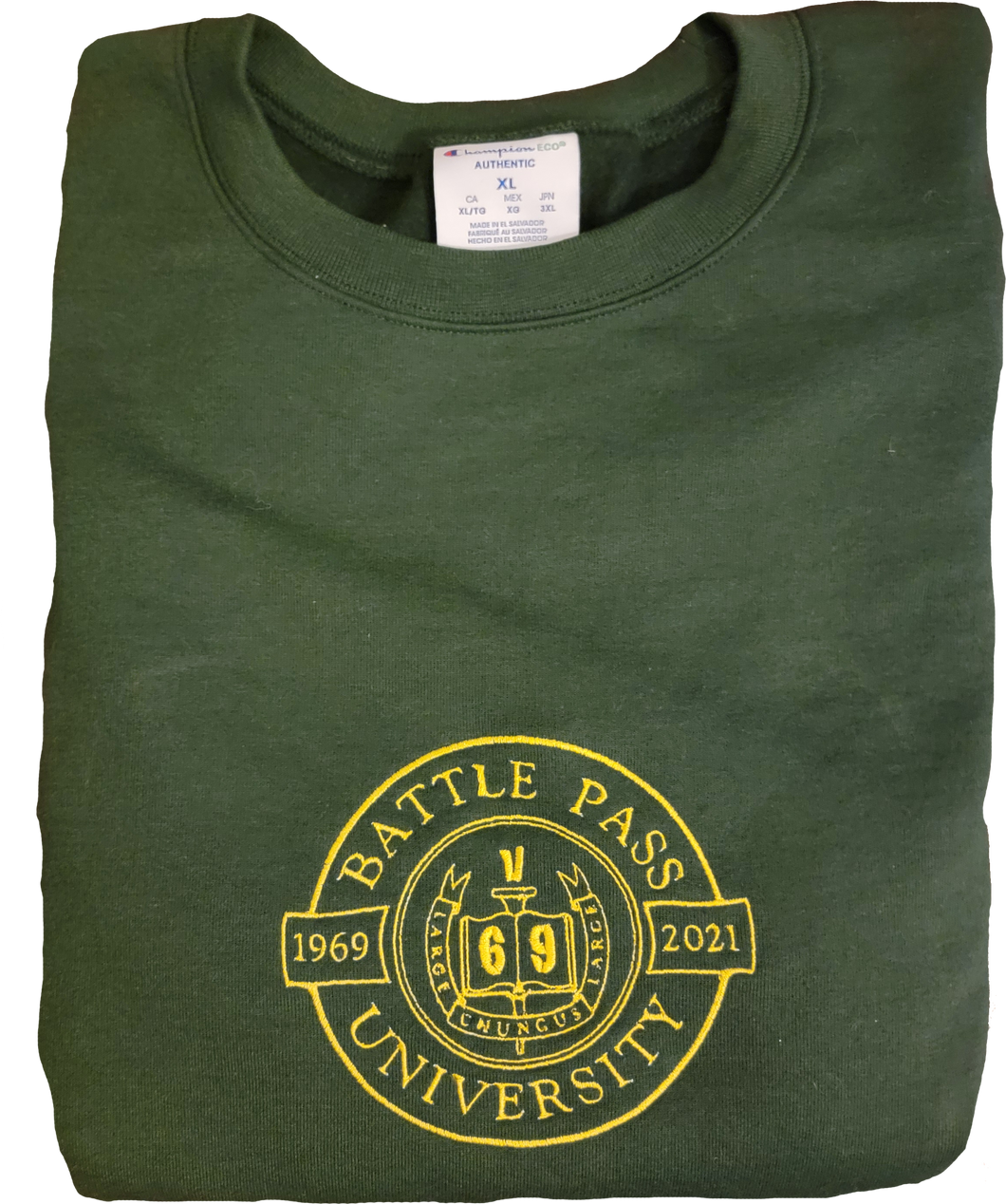 Battle Pass University Crewneck Sweatshirt - Green