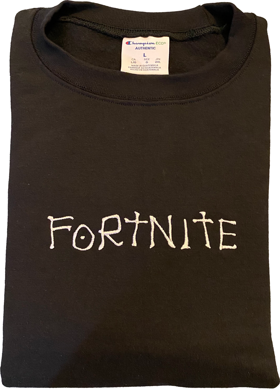 Fortnite Death Note Crewneck Sweatshirt - Black