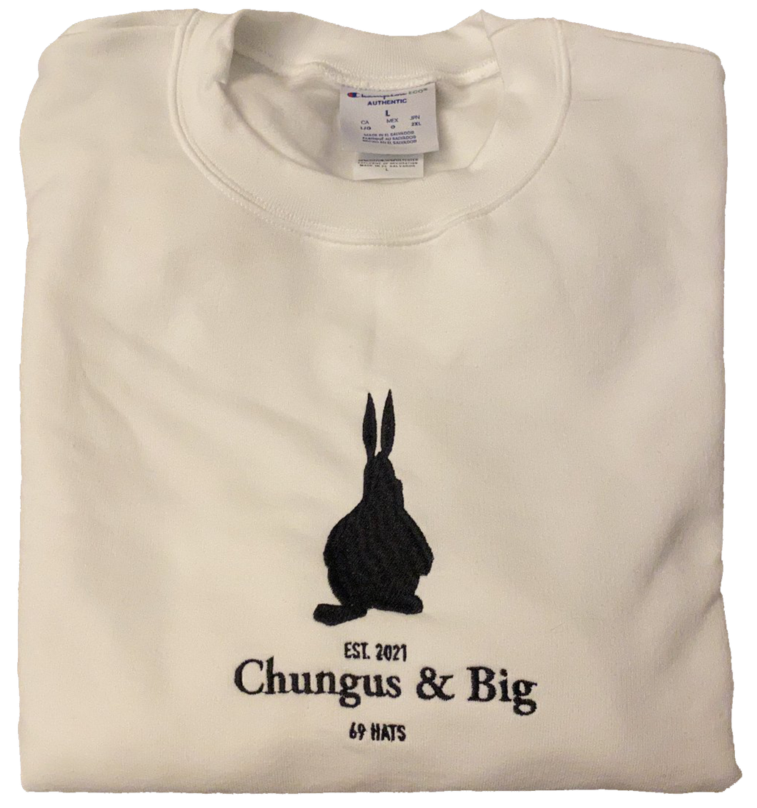 Chungus & Big Crewneck Sweatshirt - White