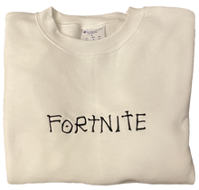 Load image into Gallery viewer, Fortnite Death Note Crewneck Sweatshirt - White
