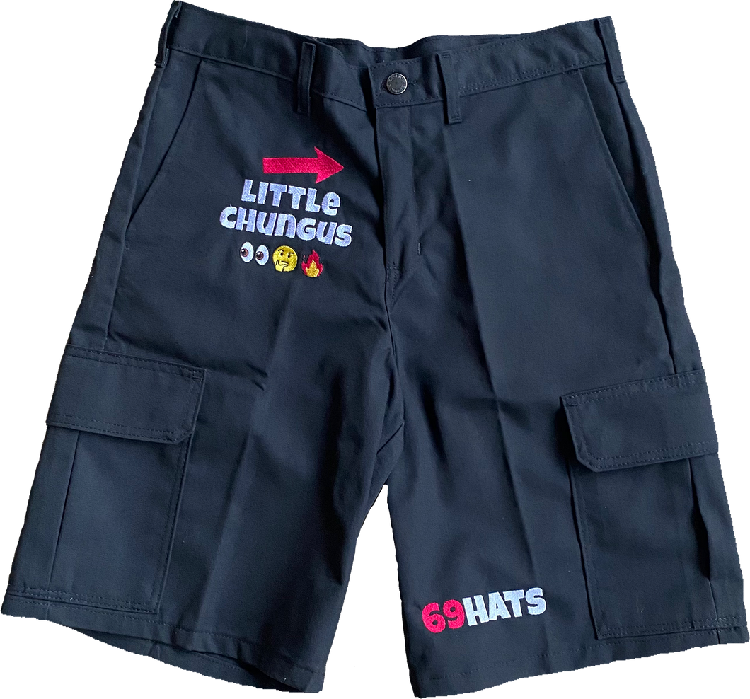 Little Chungus Cargo Shorts - Black